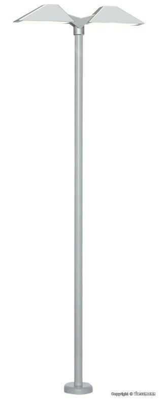 Viessmann 6084 H0 Moderne Bahnsteigleuchte doppelt, 2 LEDs weiß