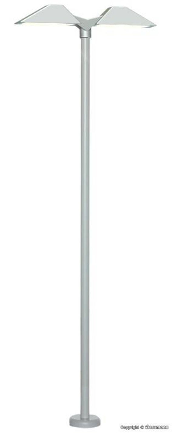 Viessmann 6084 H0 Moderne Bahnsteigleuchte doppelt, 2 LEDs weiß