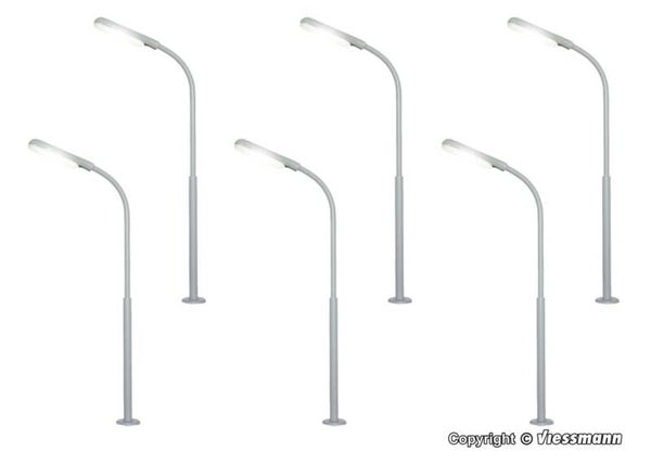 Viessmann 60906 H0 Peitschenleuchte, LED weiß, 5+1
