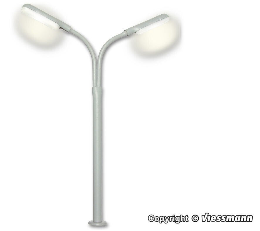 Viessmann 6095 H0 Peitschenleuchte doppelt, 2 LEDs weiß