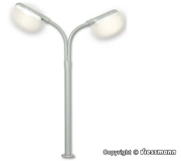 Viessmann 6095 H0 Peitschenleuchte doppelt, 2 LEDs weiß