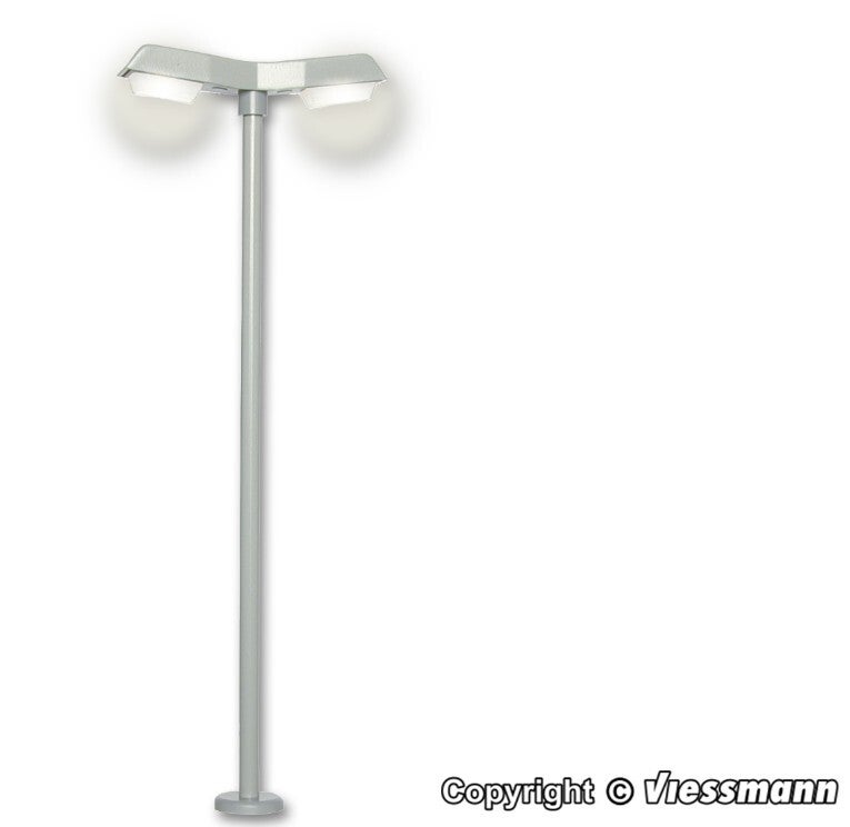 Viessmann 6097 H0 Straßenleuchte modern, doppelt, 2 LEDs weiß