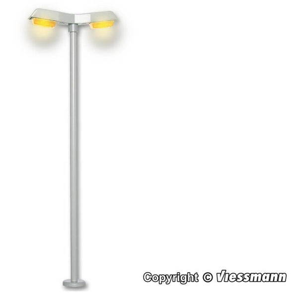 Viessmann 6098 H0 Straßenleuchte modern, doppelt, 2 LEDs gelb
