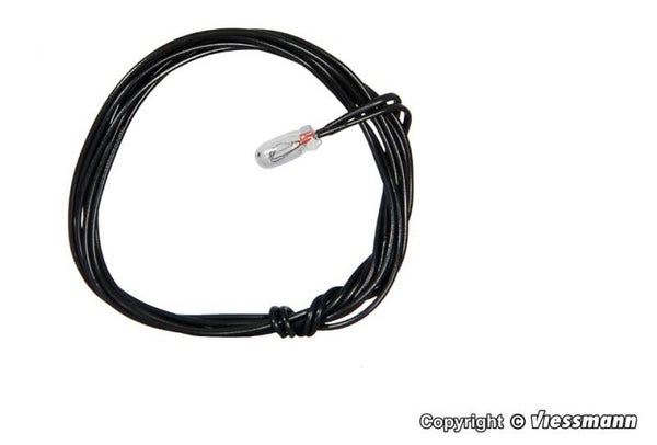 Viessmann 6206 Glühlampe klar T 3/4, Ø 2,3 mm, 16 V, 30 mA, 2 Kabel