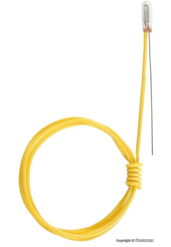 Viessmann 6222 Glühlampe klar T 1/2, Ø 1,8 mm, 16 V, 30 mA, 1 Kabel, 1 blanker Draht