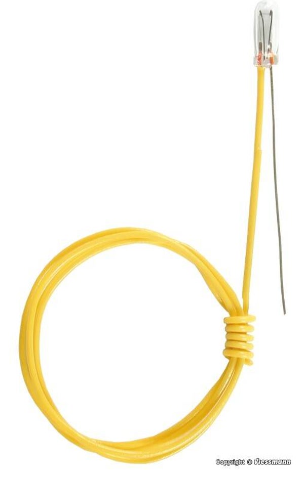 Viessmann 6229 Glühlampe klar T 3/4, Ø 2,3 mm, 16 V, 30 mA, 1 Kabel, 1 blanker Draht
