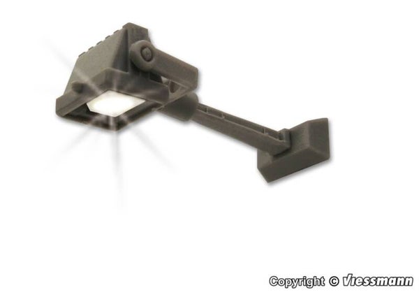 Viessmann 6334 H0 Flutlichtstrahler mit Wandbefestigung, LED weiß