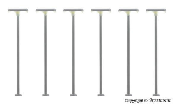 Viessmann 63646 H0 Bahnsteigleuchte, 2 LEDs weiß, 5+1