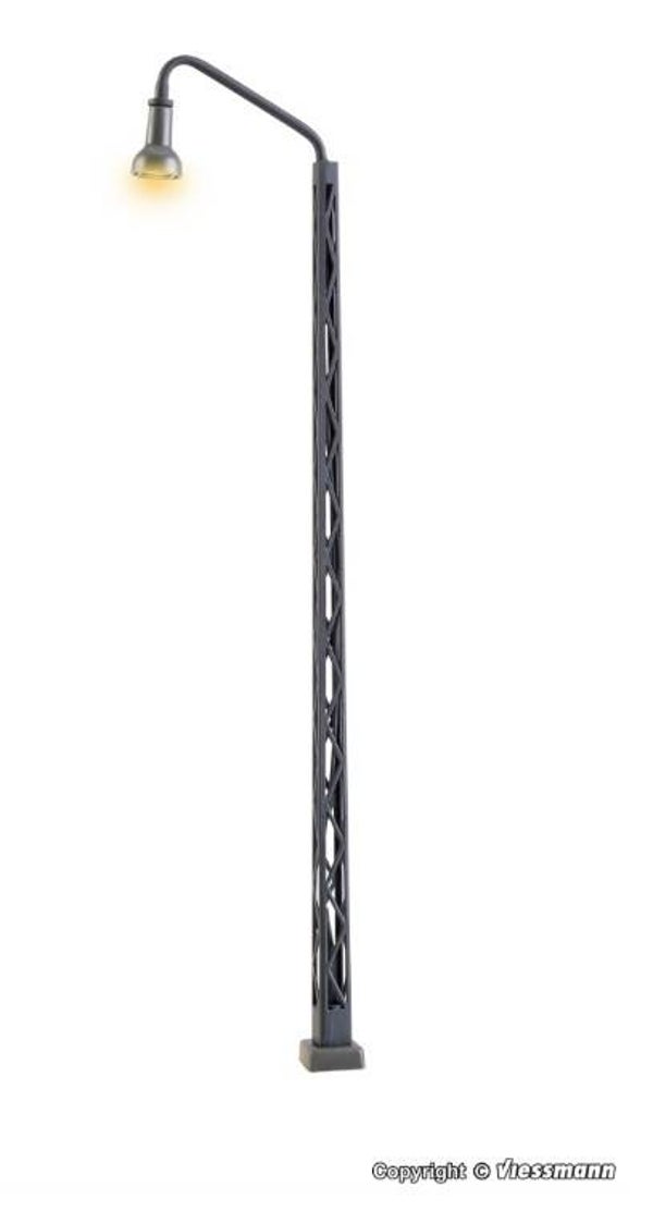 Viessmann 63851 H0 Gittermastleuchte mit Kontaktstecksockel, LED warmweiß