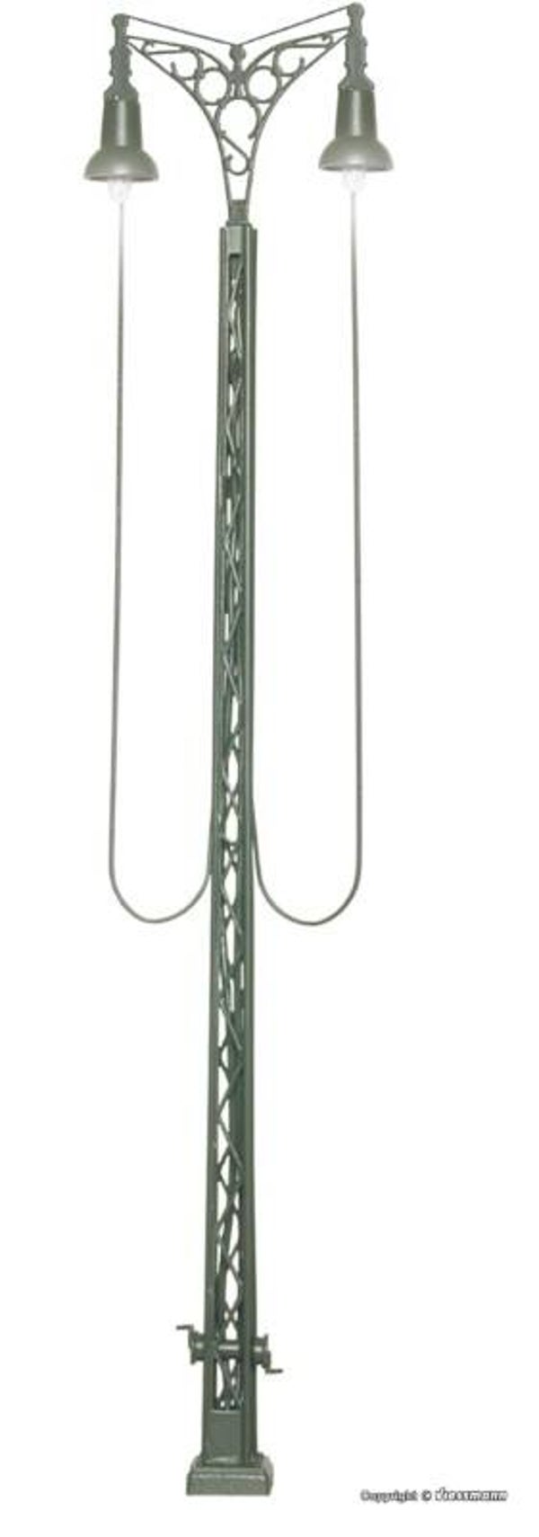 Viessmann 6390 H0 Gittermastleuchte zweiflammig, 2 LEDs warmweiß
