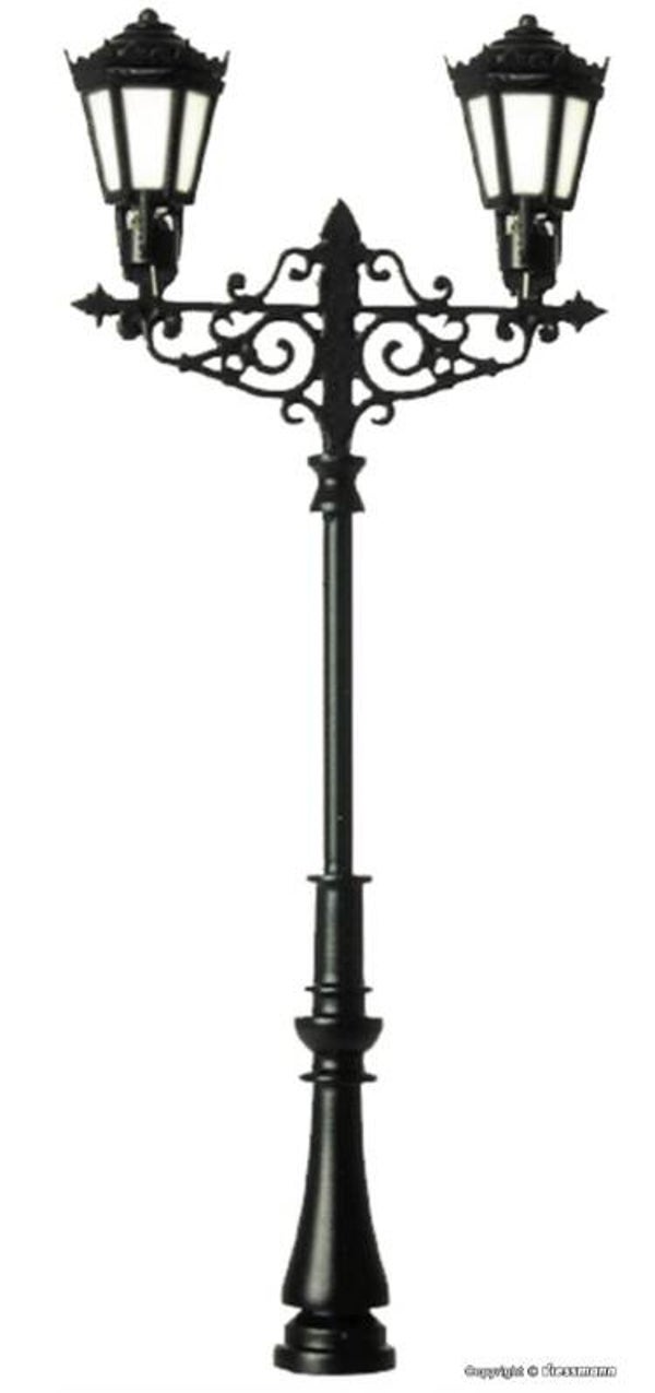 Viessmann 6397 H0 Gaslaterne zweiflammig, 2 LEDs warmweiß