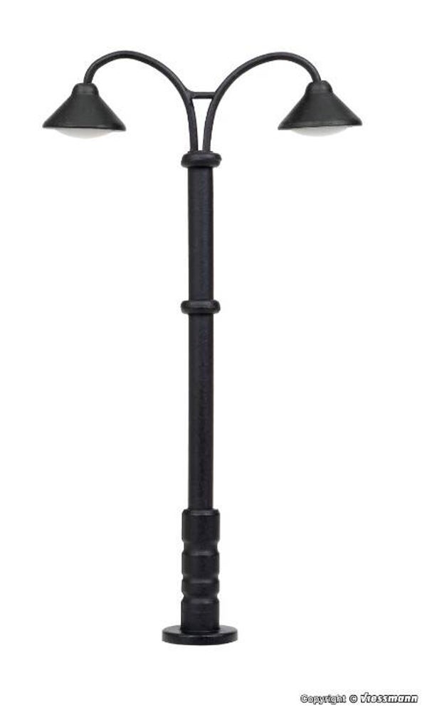 Viessmann 6409 N Bahnsteigleuchte Baden-Baden, doppelt, 2 LEDs warmweiß