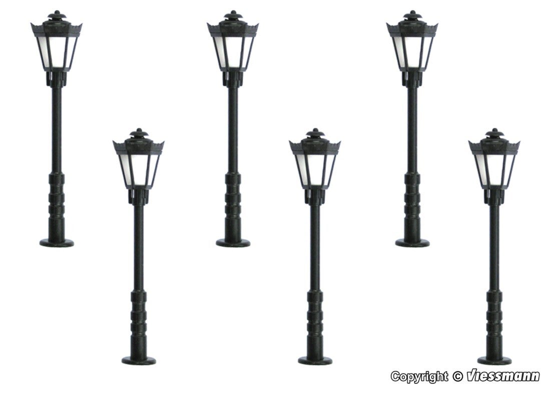 Viessmann 64706 N Parklaterne, LED warmweiß, 5+1