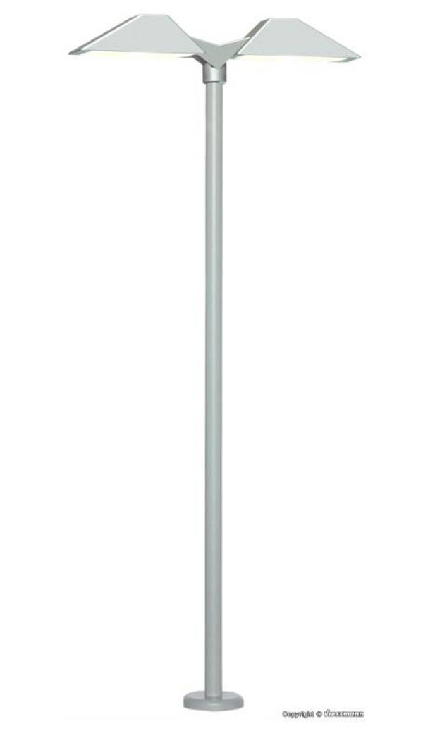 Viessmann 6484 N Moderne Bahnsteigleuchte doppelt, 2 LEDs weiß