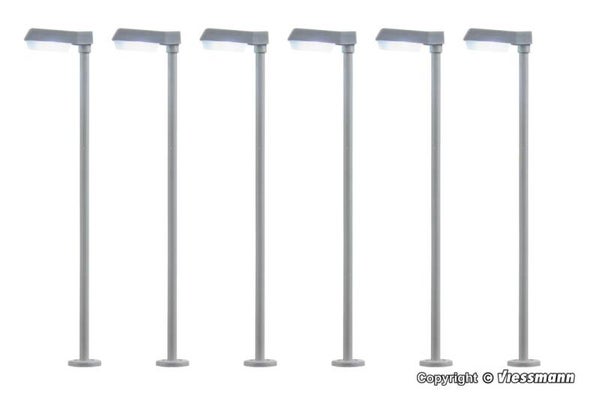 Viessmann 64976 N Straßenleuchte modern, LED weiß, 5+1