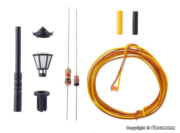Viessmann 6620 N Bausatz Parklaterne, LED warmweiß