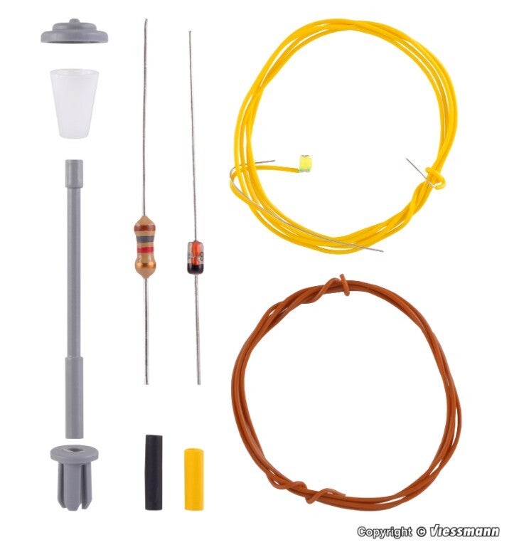 Viessmann 6621 N Bausatz Straßenleuchte, LED weiß