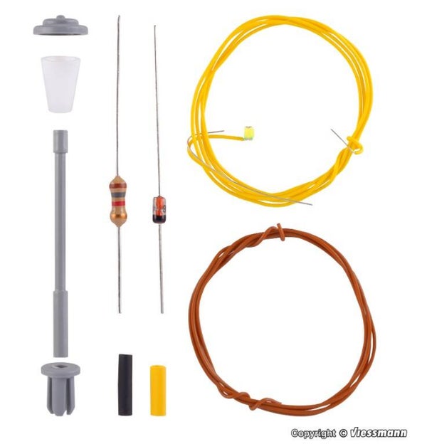 Viessmann 6621 N Bausatz Straßenleuchte, LED weiß