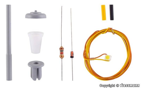 Viessmann 6721 H0 Bausatz Straßenleuchte, LED weiß