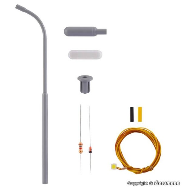 Viessmann 6722 H0 Bausatz Peitschenleuchte, LED weiß