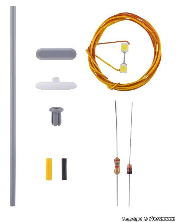 Viessmann 6726 H0 Bausatz Bahnsteigleuchte, 2 LEDs weiß