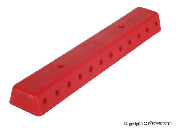 Viessmann 6844 Verteilerleiste rot mit Schrauben, 2 Stück