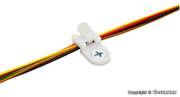 Viessmann 6846 Kabelbinder-Halter mit Schrauben, 100 Stück