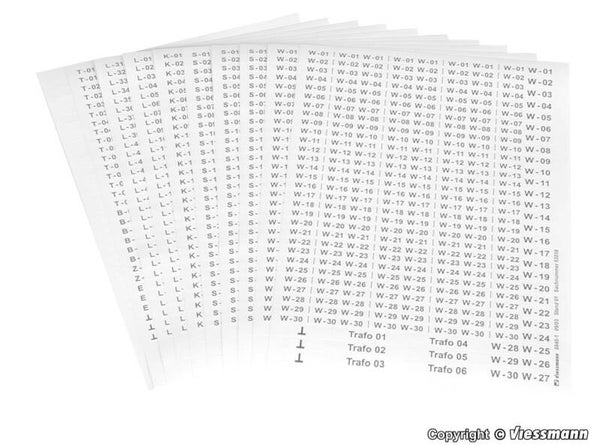 Viessmann 6848 Kabel-Beschriftungssatz
