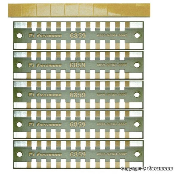 Viessmann 6859 Löt-Verteilerleisten 2-polig, 5 Stück