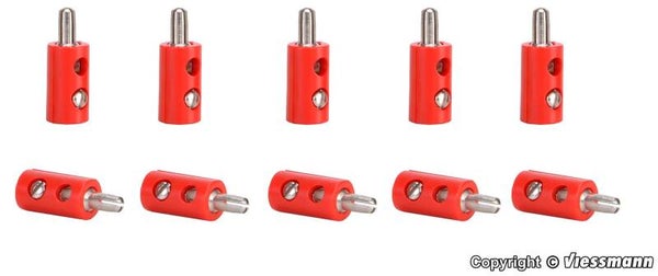 Viessmann 6871 Querlochstecker rot, 10 Stück