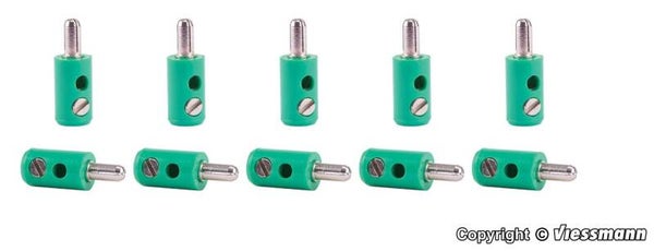 Viessmann 6872 Querlochstecker grün, 10 Stück