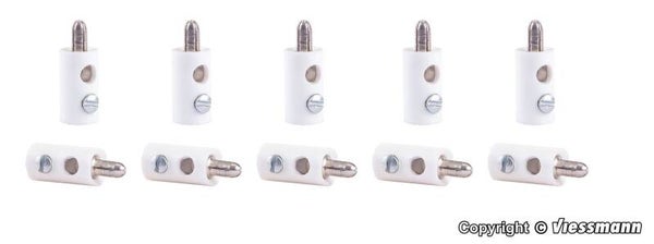 Viessmann 6878 Querlochstecker weiß, 10 Stück