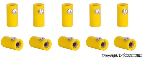 Viessmann 6879 Muffen gelb, 10 Stück