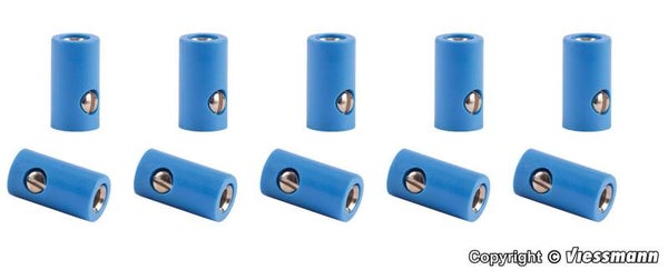 Viessmann 6883 Muffen blau, 10 Stück