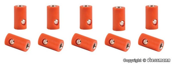 Viessmann 6884 Muffen orange, 10 Stück