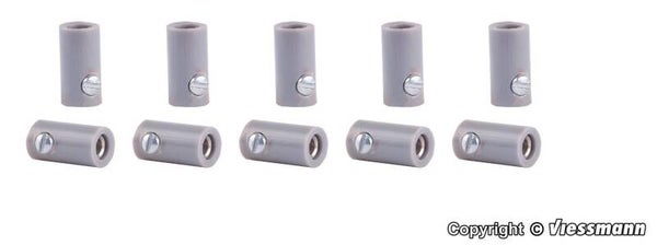 Viessmann 6885 Muffen grau, 10 Stück