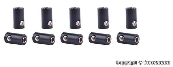 Viessmann 6886 Muffen schwarz, 10 Stück