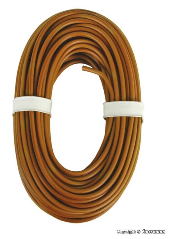 Viessmann 6896 Hochstromkabel 0,75 mm², braun, 10 m