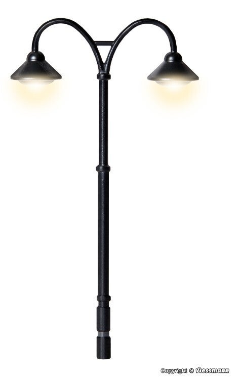 Viessmann 6909 TT Bahnsteigleuchte Baden-Baden doppelt, 2 LEDs warmweiß