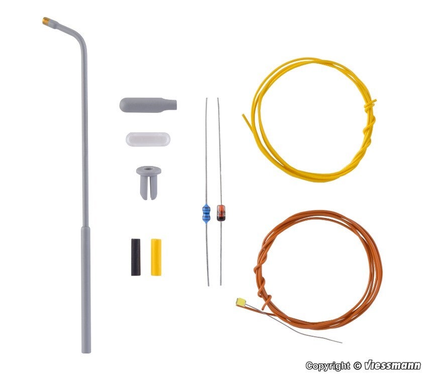 Viessmann 6922 TT Bausatz Peitschenleuchte, LED weiß