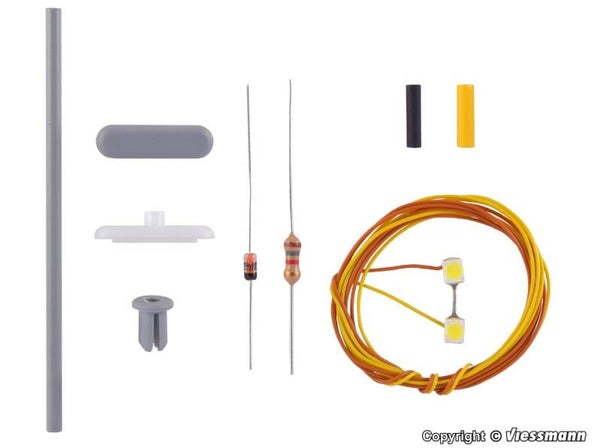 Viessmann 6926 TT Bausatz Bahnsteigleuchte, 2 LEDs weiß