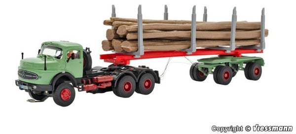 Viessmann 8036 H0 MB Rundhauber 3-achs mit Langholztransporter