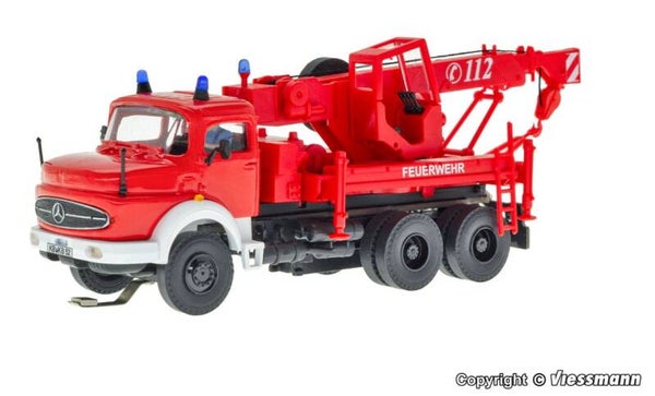 Viessmann 8052 H0 Feuerwehr MB Rundhauber 3-achs Bergekran mit Rundumleuchten