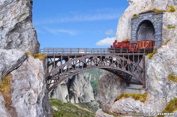 Vollmer 42548 H0 Stahlbogenbrücke Schlossbach, gerade