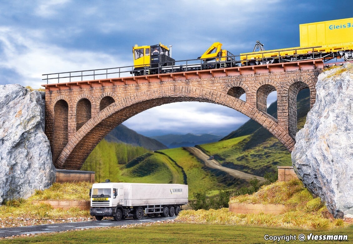 Vollmer 42549 H0 Mauersteinbrücke, gerade