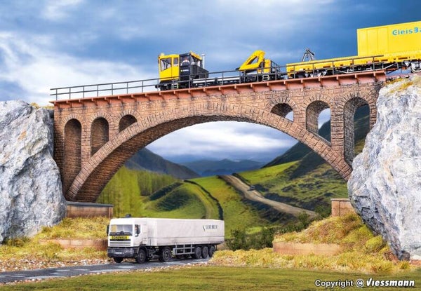 Vollmer 42549 H0 Mauersteinbrücke, gerade