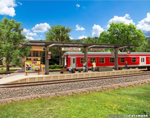 Vollmer 43535 H0 Bahnsteig Rheinburg