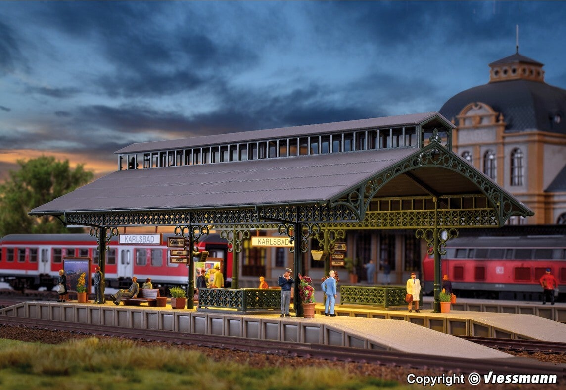 Vollmer 43545 H0 Bahnsteighalle mit LED-Beleuchtung