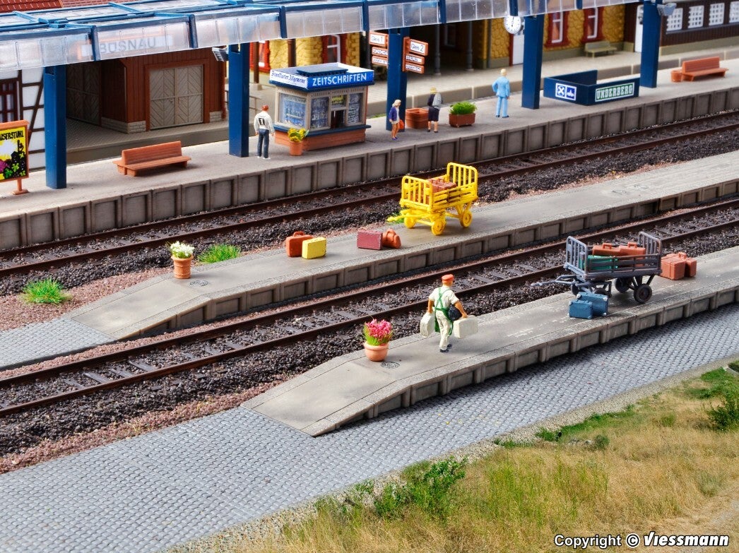 Vollmer 43558 H0 Gepäckbahnsteig, sechsteilig