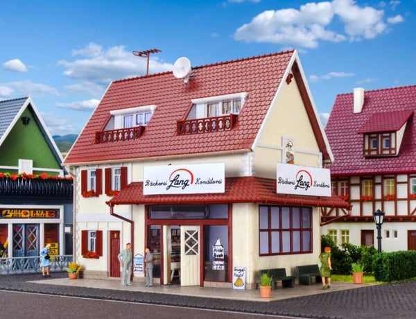 Vollmer 43633 H0 Bäckerei Lang mit Inneneinrichtung und LED-Beleuchtung